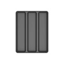 Porta Talheres Retangular Logic Chumbo 34,6x26,9cm - Martiplast