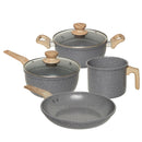 Jogo de Panelas Marble Edition 4 Peças Cinza Escuro - Oster