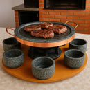 Conjunto Para Churrasco Com Base Giratória