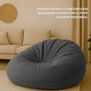 Puff Redondo Gigante Suede - Conforto Máximo e Design Moderno
