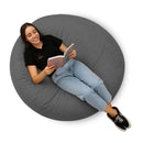 Puff Redondo Gigante Suede - Conforto Máximo e Design Moderno